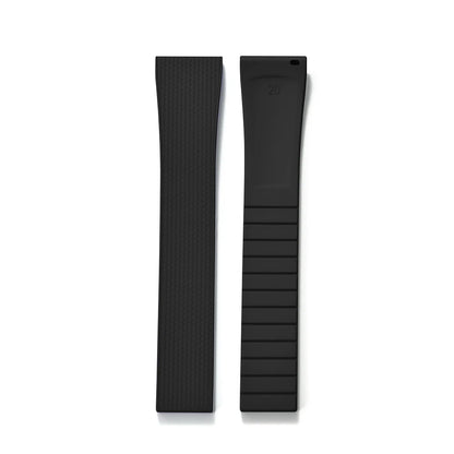 Cinturini per orologi in gomma Delugs CTS Fkm da 20 mm con fibbia a farfalla, 4 colori, texture unica, cinturino per orologi a sgancio rapido per orologi di marca