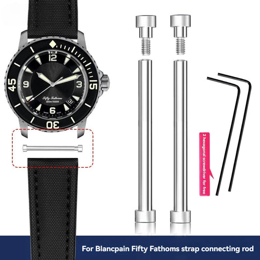 Perno di fissaggio a vite da 22 mm e 23 mm per cinturino Blancpain 5015 5050, attacco esagonale, accessorio con perno in acciaio.