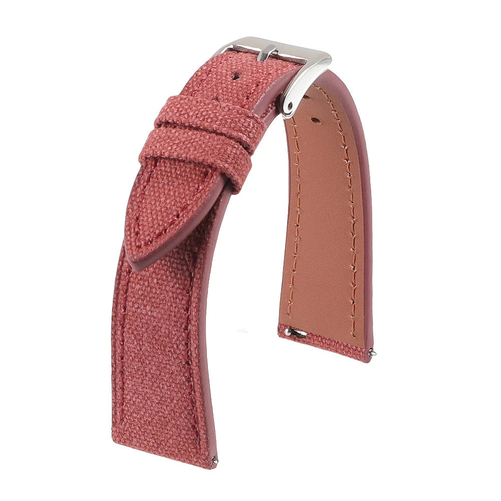 Quick-release thin canvas watch strap, made of vintage nylon fabric, 20mm 22mm, retro style, men's belt accessories