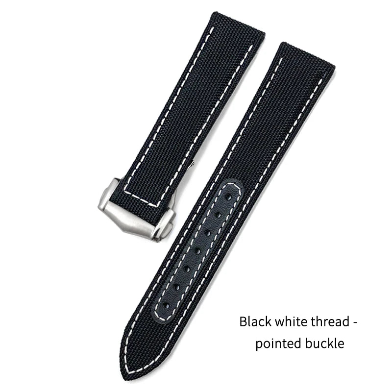 Bracelet de rechange en toile de Nylon imperméable, 20/21/22mm, adapté à la montre de sport Omega Seamaster 300 AT150 Speedmaster De Ville