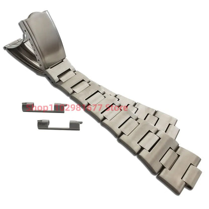 SION L-Cinturino per orologio in acciaio inossidabile spazzolato, maglia dritta, cinturino universale, adatto per subacquei SeATM, 6105, 6138, 6139, 6106