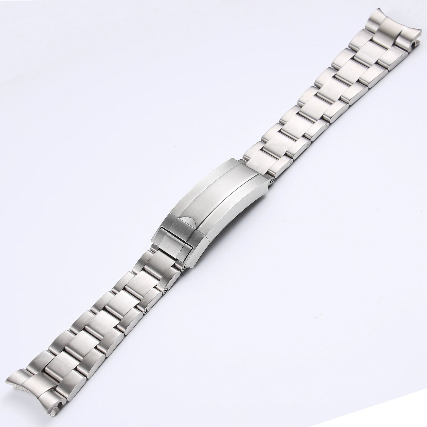 Bracelet de montre en acier inoxydable massif argenté et or rose de 20 mm et 21 mm pour Rolex Submariner Daytona, avec fermoir déployant en métal