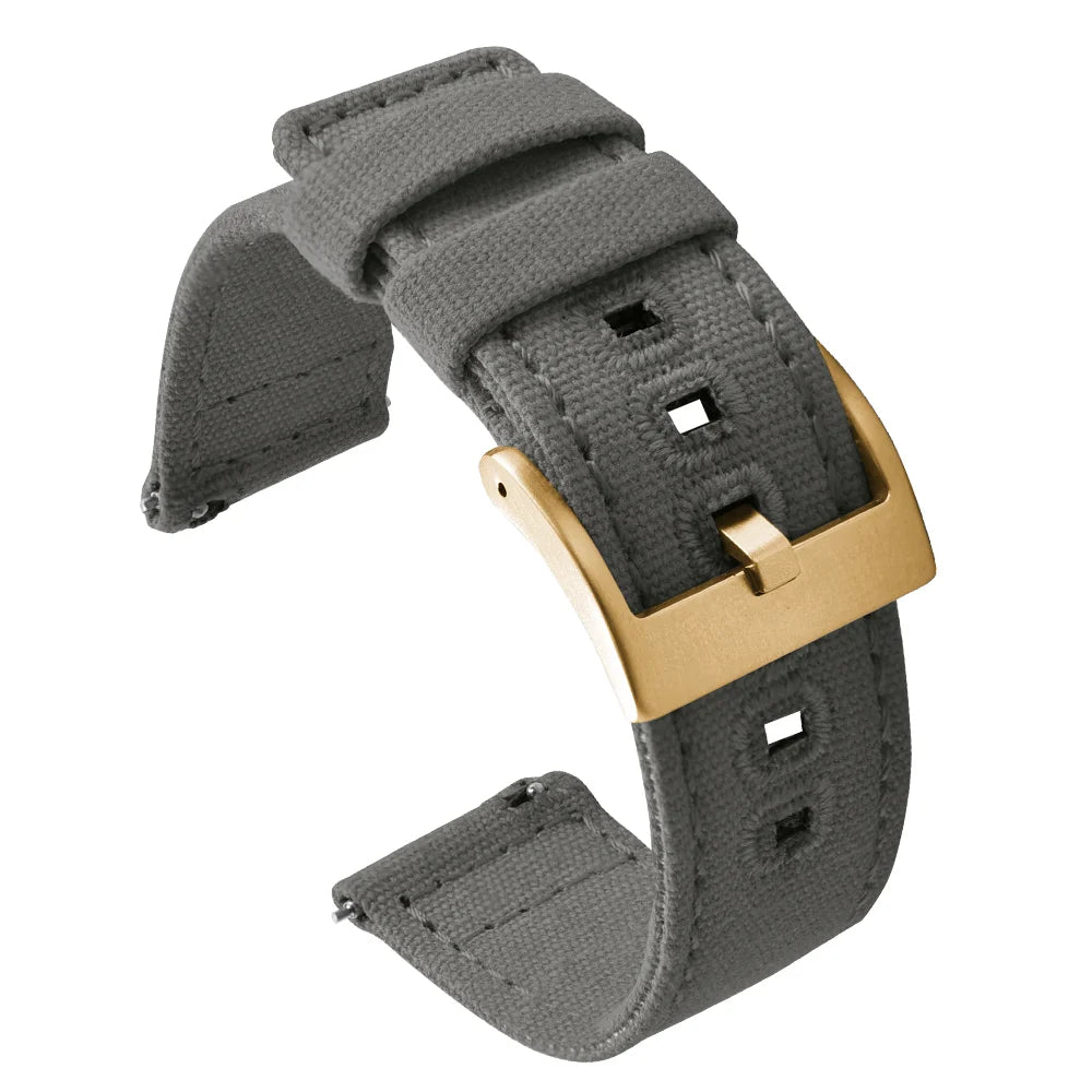 Universal Nylon Watch Strap, 20mm 22mm Quick Release Durable Retro Canvas Sport Belt for Omega Seiko Cartier