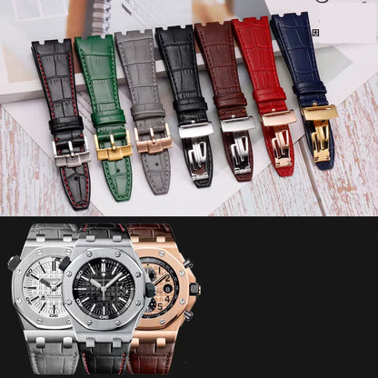 Bracelet de montre en cuir véritable pour Audemars Piguet Royal Oak Offshore AP 15400/15500/26331, Bracelet de remplacement pour hommes et femmes, 26mm