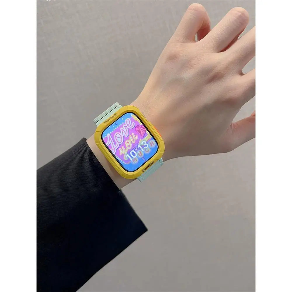 Bracelet magnétique en silicone + étui pour Apple Watch 49mm 46mm 45mm 44mm 41 40 42 Correa Band pour Watch Series 10 9 8 7 SE 6 5 4