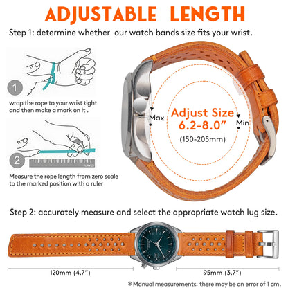 bracelets de montre en Cuir - Rallye, Course - Universel