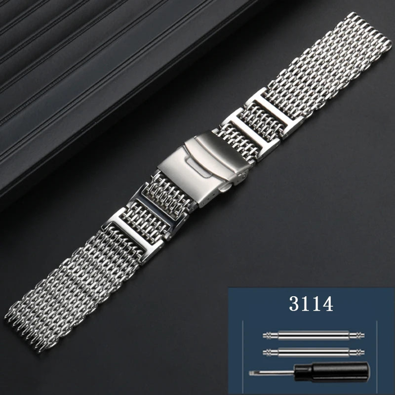 Cinturino in acciaio inossidabile di alta qualità modificato con connettore a maglie speciali per orologio da uomo Citizen BJ8050-08E/BJ8050