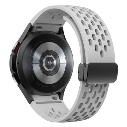 Bracelet en Silicone pour Samsung Galaxy Watch 7 6 5 4 40mm 44mm 5 Pro 45mm, bande à boucle magnétique 6 classique 43mm 47mm, sans espaces