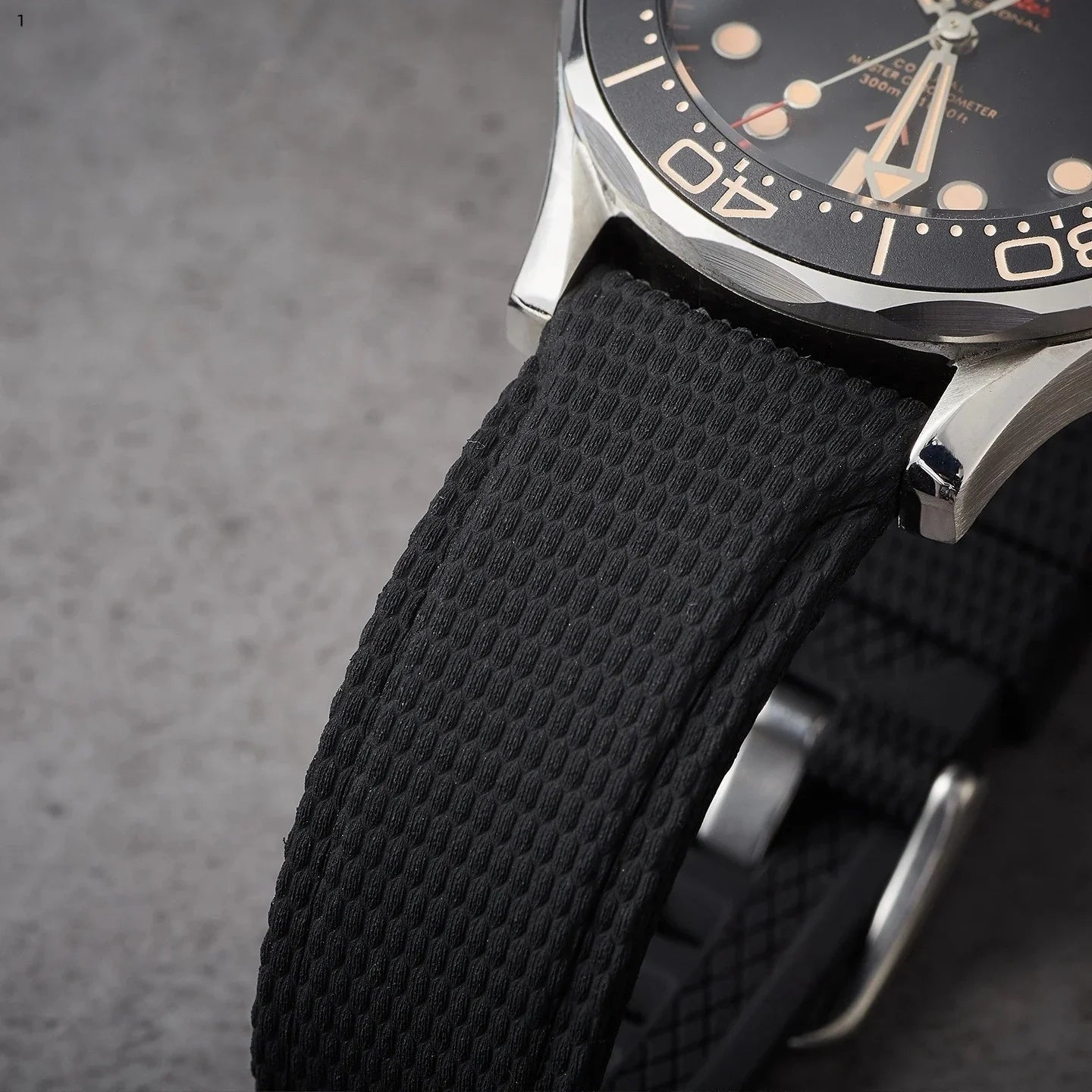 New Curved End Rubber Watch Bands 20mm, Military Watch Strap 21mm 22mm, FKM Watch Straps for Omega Swatch Men