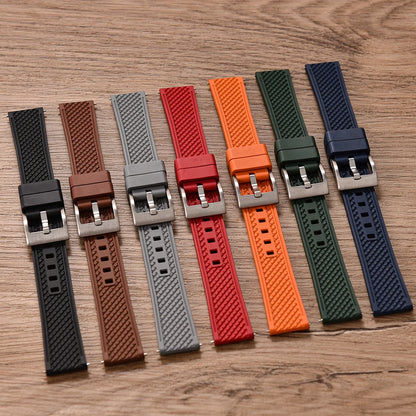 Bracelet en caoutchouc fluoré FKM, 18mm 20mm 22mm 24mm, Bracelet de montre à dégagement rapide pour plongée Omega Seiko Tissot Rolex, ceinture universelle