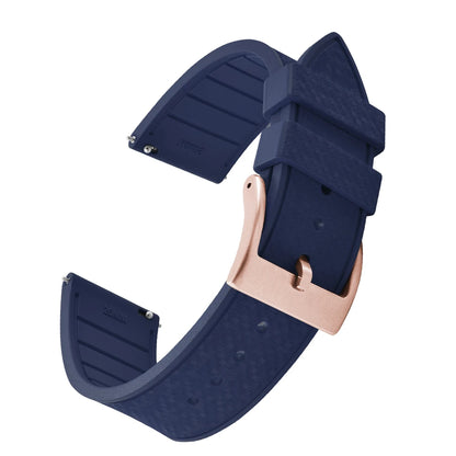 FKM Mosaic Rubber Watch Strap, 20mm 22mm, Quick Release, for Sport Diver, for Rolex Seiko Omega Cartier, Universal Belt