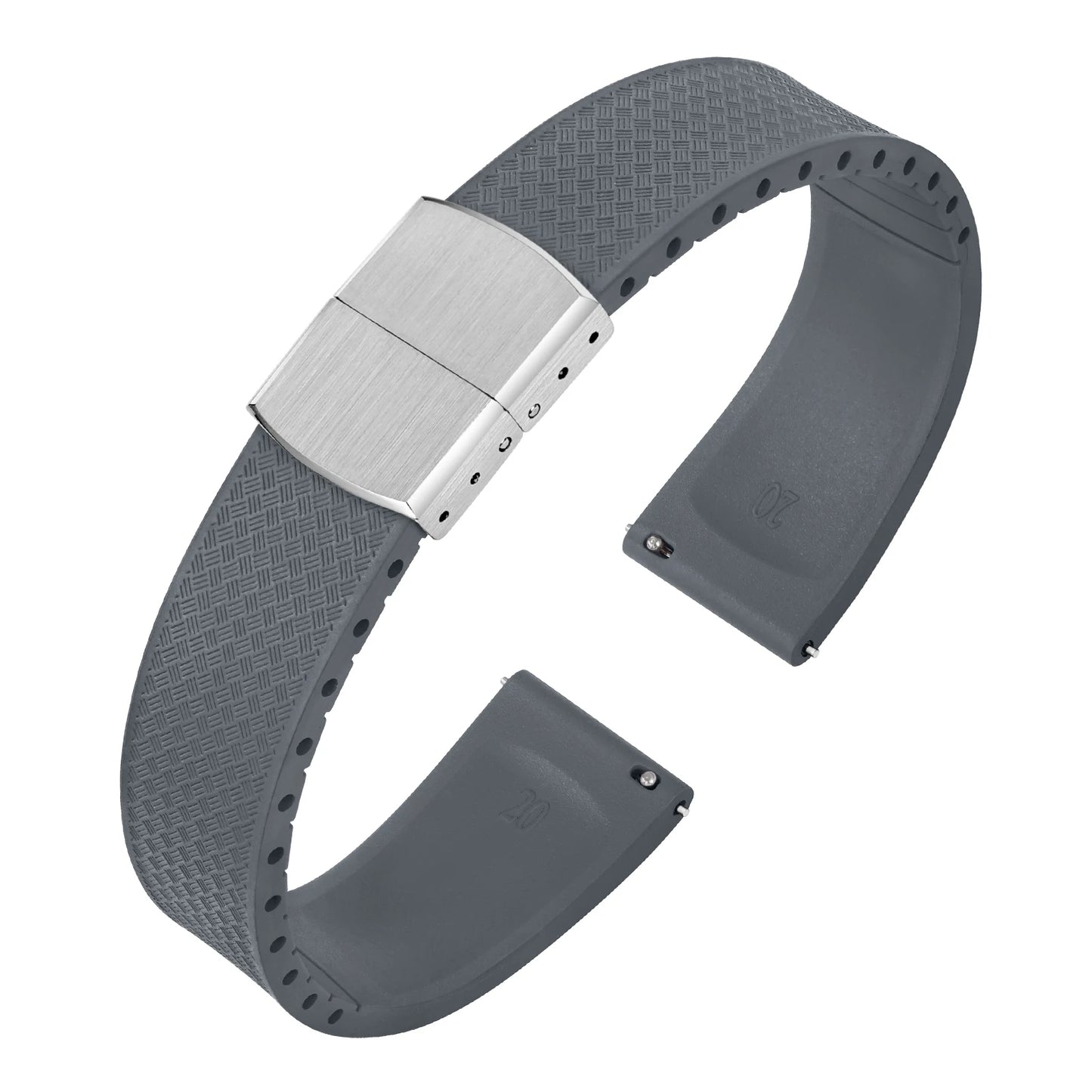 Nouveau Bracelet de montre CTS FKM Bracelet en caoutchouc fluoré 18 19 20 22 21mm fermoir pliant à dégagement rapide coupe sur la taille Bracelet de remplacement réglable