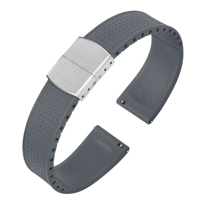 Nouveau Bracelet de montre CTS FKM Bracelet en caoutchouc fluoré 18 19 20 22 21mm fermoir pliant à dégagement rapide coupe sur la taille Bracelet de remplacement réglable