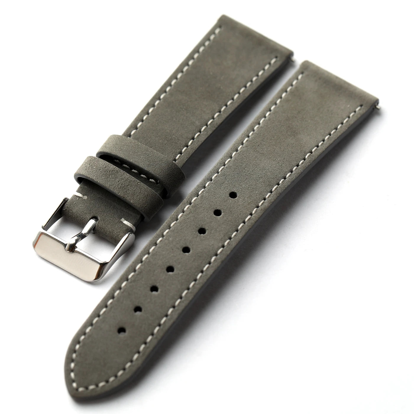 Bracelet en cuir givré fait à la main, 18 19 20 22MM, à dégagement rapide, en cuir de vache souple, vintage, bracelet de montre taille S/M pour hommes