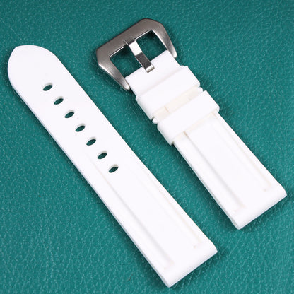 Bracelet de montre universel en silicone 20-26 mm noir jaune bleu vert rouge en caoutchouc pour Panerai Seiko Casio Huawei Samsung
