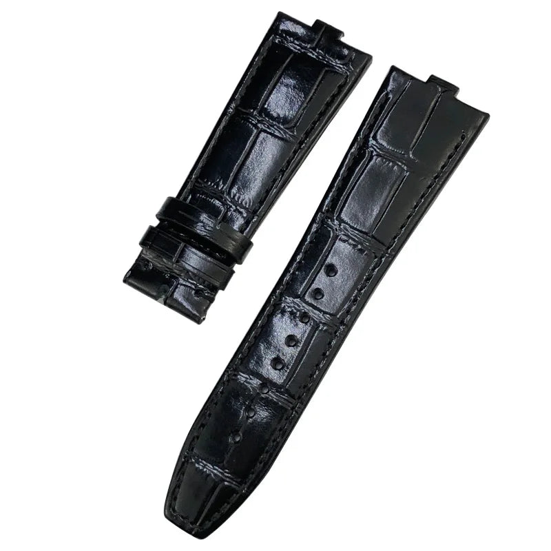 Bracelet de montre en cuir à démontage rapide 24x7mm pour Vacheron Constantin Overseas 4300V 4500V 5500V, bracelet de montre étanche noir et marron