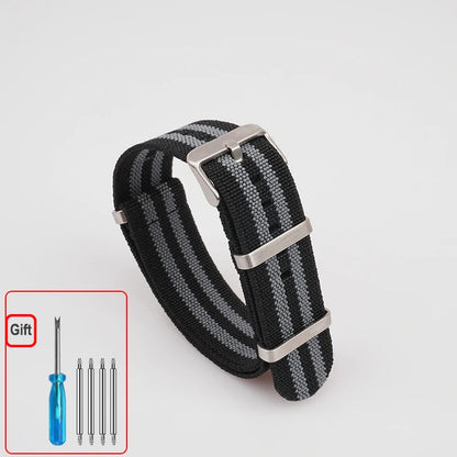 Cinturino per orologio NATO, paracadute in nylon elastico