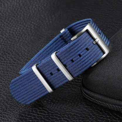 Cinturino per orologio in Nylon di alta qualità 20mm 22mm per orologio militare casual, fibbia nera, ricambio per cinturino sportivo militare, marrone, verde