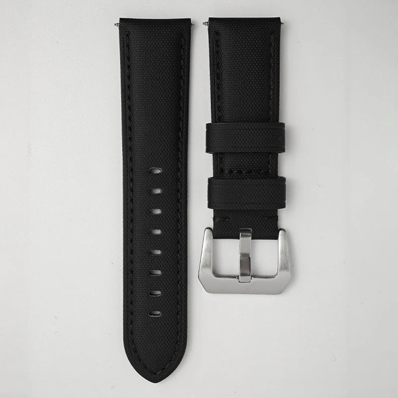 Bracelet de montre en toile et Nylon pour hommes, 22mm 24mm 26mm, pour Panerai LUMINOR DUE 1950 SUBMERSIBLE PAM bleu vert noir, en cuir de vache souple