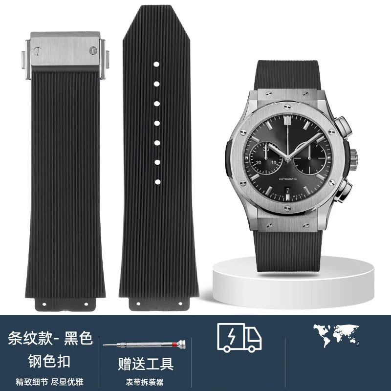 Cinturino per orologio da uomo in nylon e silicone, 20 mm, 22 mm, 24 mm, impermeabile e traspirante, in gomma, accessori