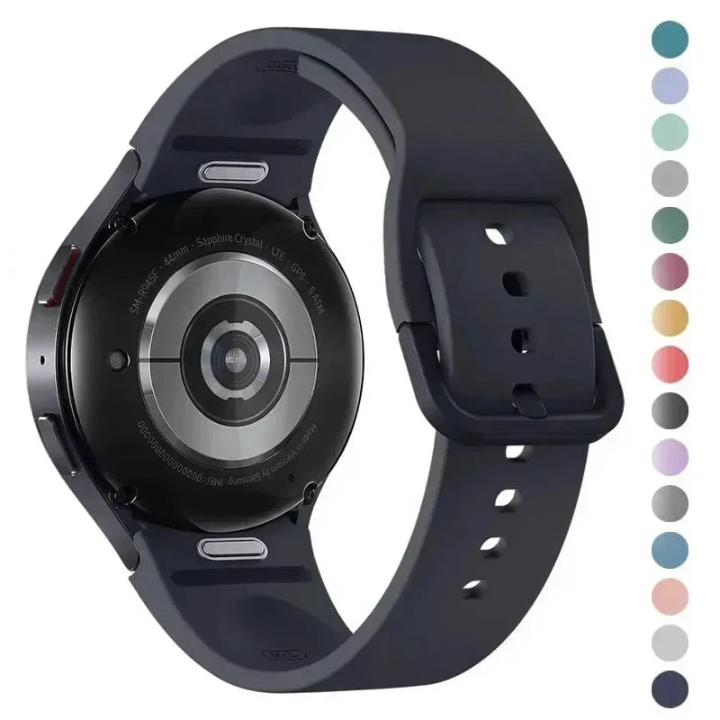 Bracelet en Silicone pour Samsung Galaxy watch 6 4 Classic, 47mm 43mm 46mm, bracelet de remplacement original incurvé pour montre 7 6 5 4 40mm 44mm