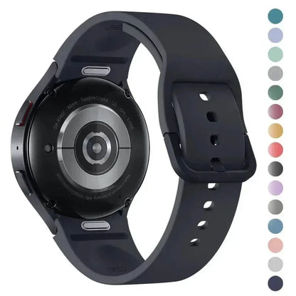 Bracelet en Silicone pour Samsung Galaxy watch 6 4 Classic, 47mm 43mm 46mm, bracelet de remplacement original incurvé pour montre 7 6 5 4 40mm 44mm