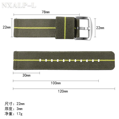 18mm 20mm 22mm 24mm Nylon Elastic Watch Strap Army Woven For Seiko Bracelet Military Sport Watch Band For Men Quick Release