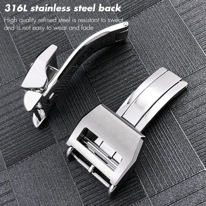 Thick folding clasp for Schaffhausen watches, stainless steel, large IWC Pilot clasp, watch accessories, 18mm