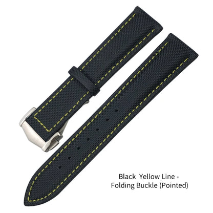 Canvas and Leather Watch Strap, 20mm, 22mm, 19mm, 21mm, for Omega Watch, Seamaster, Diver 300 Moon, AT150 AQUA TERRA, Nylon Bracelet Tools