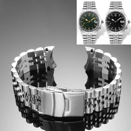 Bracelet S-REFIT Jubilee 20mm pour Seiko Prospex Alpinist SPB115 117 121 123 209 SARB013 15, bracelet en acier inoxydable à extrémités courbées solides