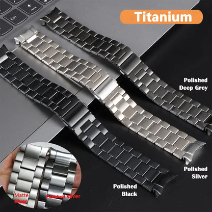 Titanium and Stainless Steel Bracelet, for Samsung Galaxy Watch 6 Classic 43 47mm 40/44mm, for Galaxy Watch 6 5 4, gapless