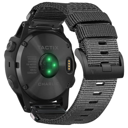 HEMSUT Watch Band for Garmin Tactix Nylon Quickfit 20 22 26mm Sport Strap Compatible Fenix8 7 6 EPIX /MK3 /Tactix