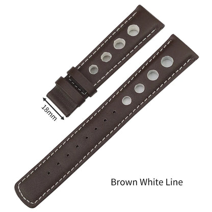Bracelet de montre en cuir véritable pour hommes, 20mm, boucle papillon, pour Tissot T91 Racing Sports 1853 PRS516 T044