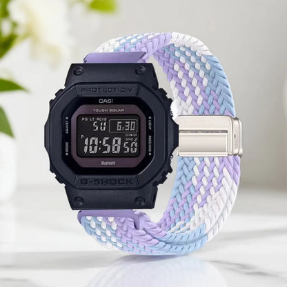 Bracelet en nylon de 18 mm pour montre Casio Small Square AE1200/1300/F91W/W218/F108, boucle magnétique élastique