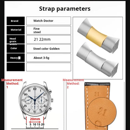 Bracelet en caoutchouc incurvé en acier inoxydable, 20mm 21mm 22mm, lien d'extrémité de tête pour Tudor Biwan M79363, connecteur adaptateur petit monstre