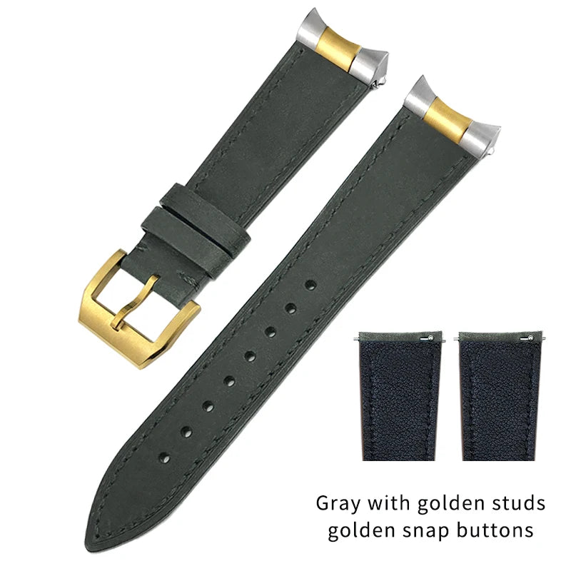 Genuine Leather Watch Strap Quick Release 22mm 20mm Cowhide Folding Buckle Watch Band for Tudor Black Bay 58 Strap