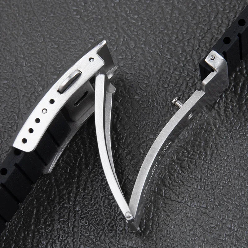 Cinturini per orologi in gomma naturale FKM, morbidi, impermeabili, 20 mm, tagliati su misura, regolabili, per Tudor BB58, quadrante 39 mm
