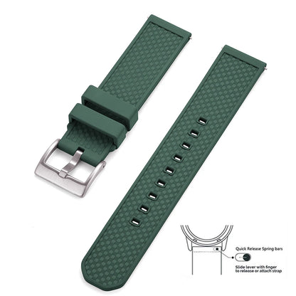 Premium Quality 18mm 20mm 22mm FPM/FKM Watch Strap, New Design Quick Release Fluoro Rubber Watchbands for Every Smartwatch Brand