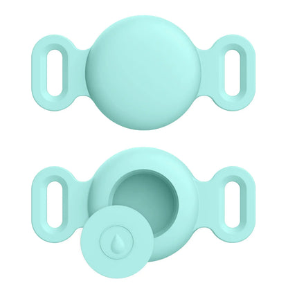Coque en silicone souple avec porte-clés pour Apple Airtag, collier de chien et de chat, housse de protection anti-rayures pour étiquettes d'air, sacs à dos de bagages