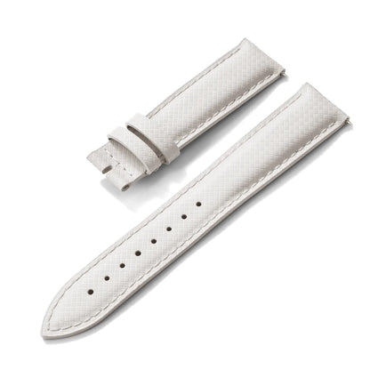 STAPELP – Fabric Sailcloth Strap, 18mm, 19mm, 20mm, 22mm, Top FKM + Leather Base, Textured Rubber Watch Straps, Quick Release Pin Buckle