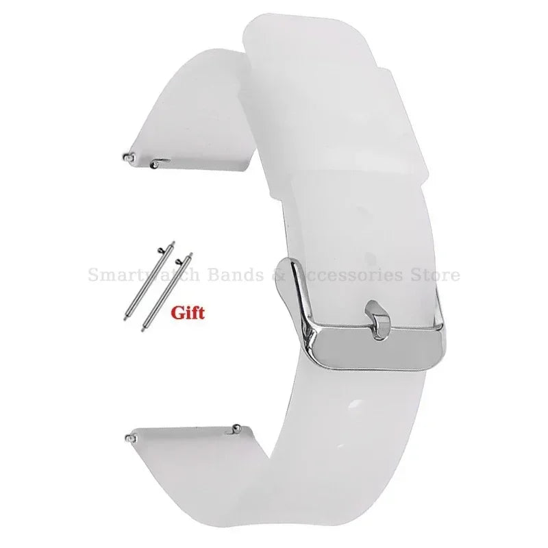 10mm 12mm 14mm 15mm 16mm 18mm 20mm 21mm 22mm 24mm Silicone Watch Band Quick Release Watch Strap for Men Women Universal Wristband
