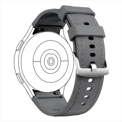 Genuine Leather Watch Strap for Samsung Galaxy Watch 7/FE/6/5/5pro/4 (40mm/44mm) Secure Buckle Classic Durable