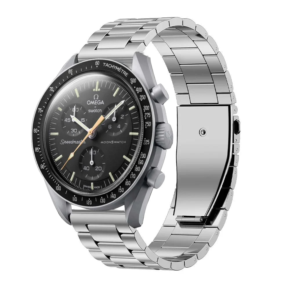 Cinturino in acciaio inox da 20 mm per Omega X Swatch Joint MoonSwatch, fibbia pieghevole in metallo, accessorio per MoonSwatch