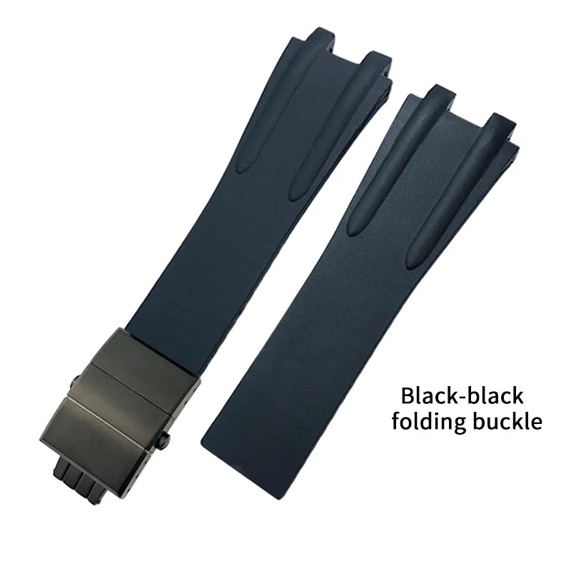 Bracelet de montre en caoutchouc de Silicone 26mm x 20mm, adapté à Ulysse Nardin, noir, bleu, marron, étanche, boucle pliante en acier, outils de poignet