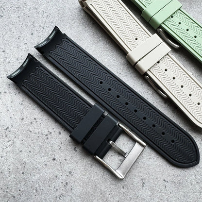 Warm Khaki Grey Black Silicone Watch Strap 20mm High Quality Silicone Watch Band for Monnswatch Omega X Swatch Bracelet