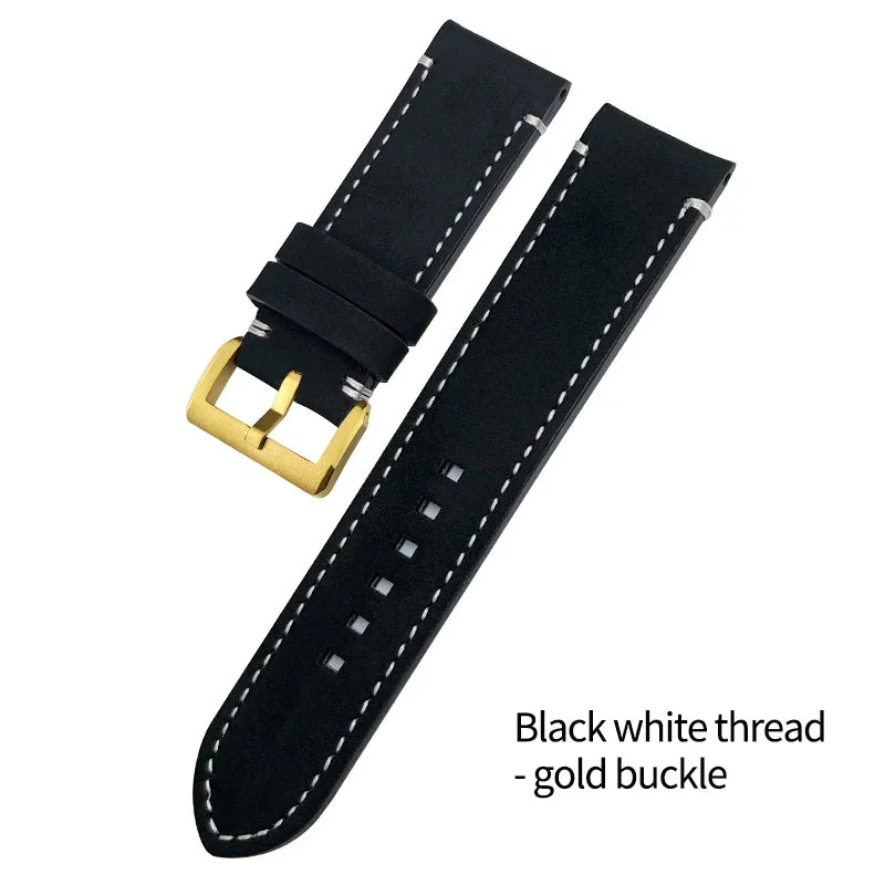 Handmade Brown Genuine Calf Leather Watch Strap, 22/23mm, for Zenith Tudor Black Bay Bronze Blancpain, Vintage Watch Band