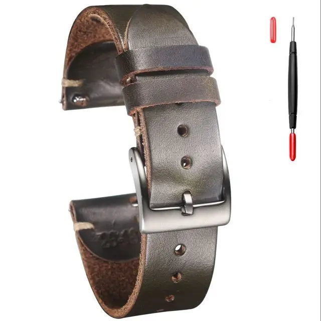 Horween US Chromexcel bracelets de montre en cuir marron souple bracelets en cuir faits à la main 18mm 20mm 22mm