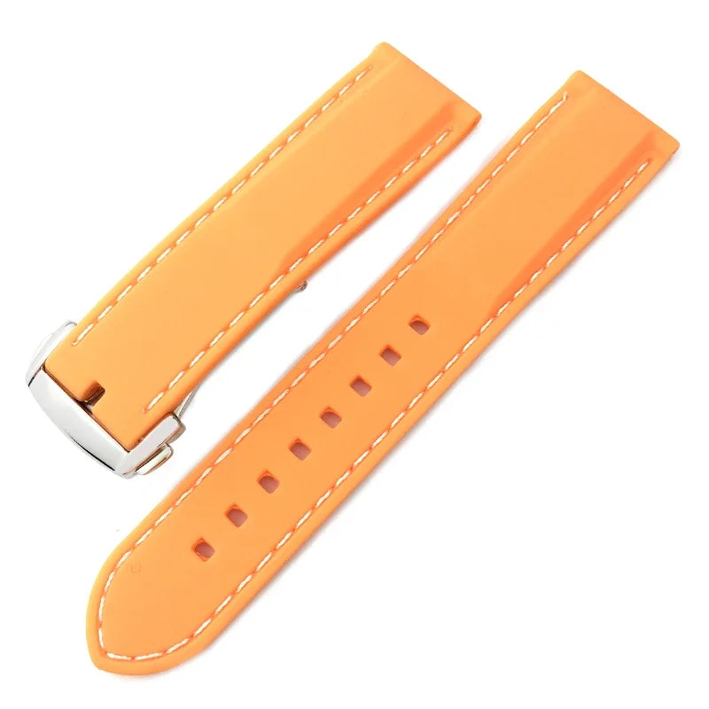Soft Natural Rubber Watch Strap, 18mm 20mm 22mm, Suitable for HUAWEI GT SEIKO SKX IWC Tudor 19mm 21mm, Silicone for Tissot Diving Bracelet