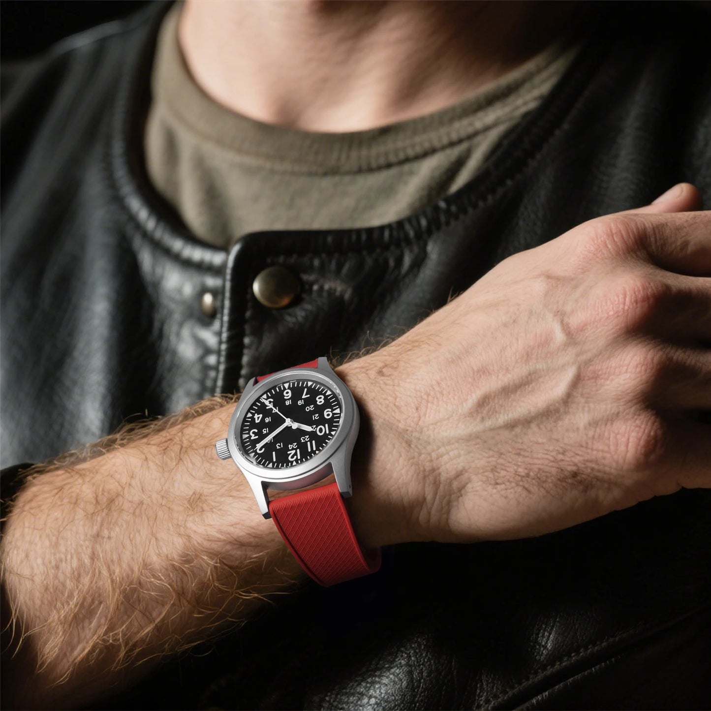 Nouveau Bracelet de montre CTS FKM Bracelet en caoutchouc fluoré 18 19 20 22 21mm fermoir pliant à dégagement rapide coupe sur la taille Bracelet de remplacement réglable