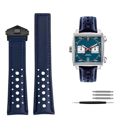 Bracelet de montre Cuir Rallye pour TAG Heuer Monaco - CAW211M 211P CAW211R 211T